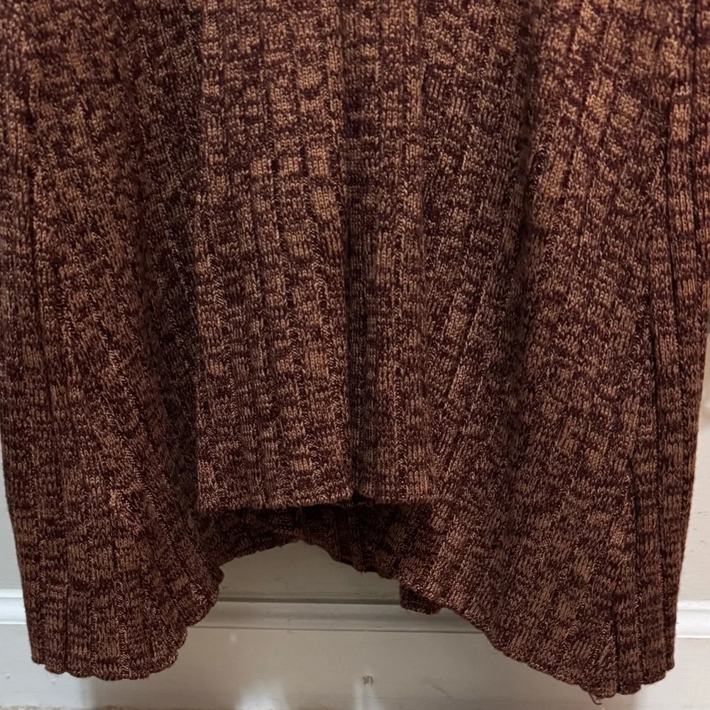 AFRM Skye Cutout Ribbed-Knit Midi Dress in MARLED PORT ROYALE - Picture 9 of 11